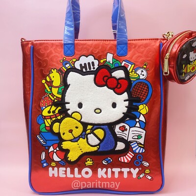 Loungefly Sanrio Hello Kitty 50th Anniversary Metallic Tote Bag