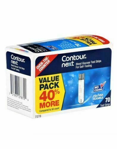 Contour Next 7278 Blood Glucose Test Strips - 70 Count Expires 01/2025+ - Picture 1 of 1