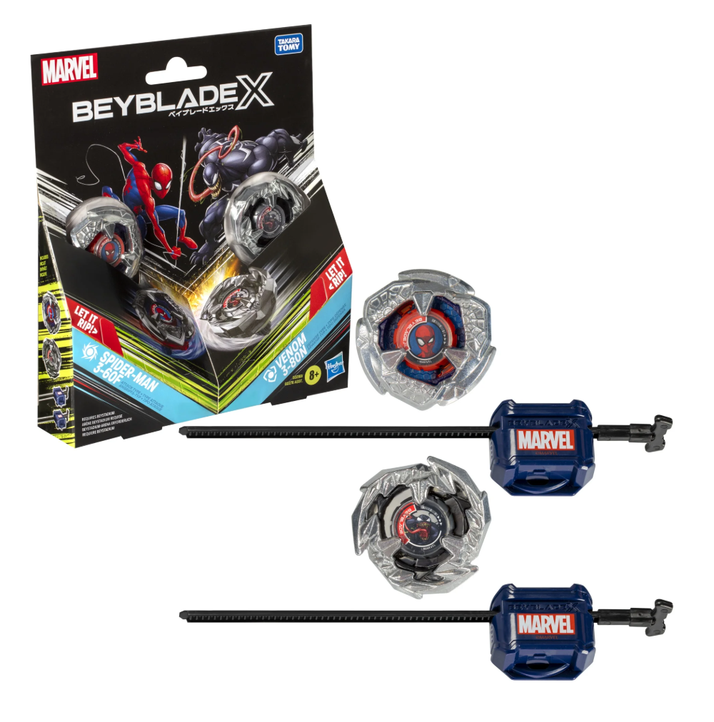 Beyblade X Marvel Spider-Man 3-60F vs Venom 3-80N Dual Pack Set