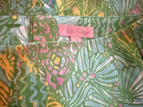 Lilly Pulitzer Shorts 2 Deenie Short Multi Sun Dance Aqua Pink Green Floral NWOT - Picture 2 of 2