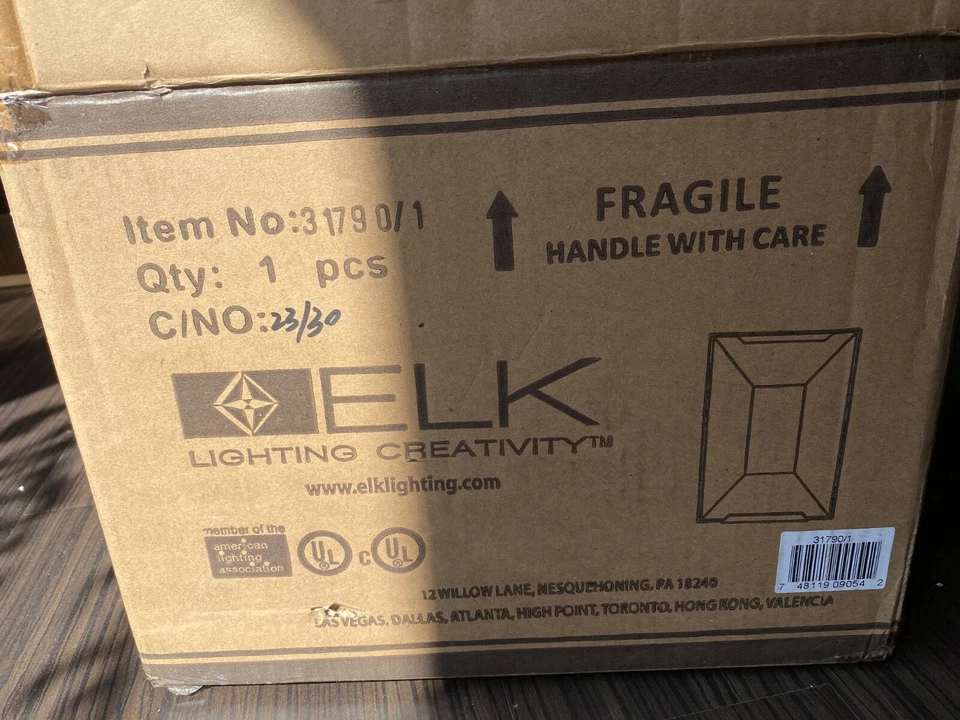 ELK Lighting 31790/1 Garrett 1 luz 6 pulgadas aplique de bronce frotado con aceite luces de pared Foto 3 de 4