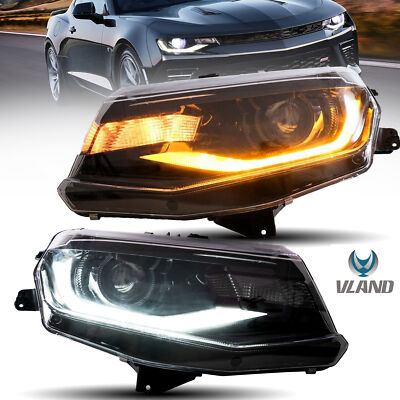 Full LED Headlights For 2016-2018 Chevy Camaro Halogen＆HID Model Sequential SET