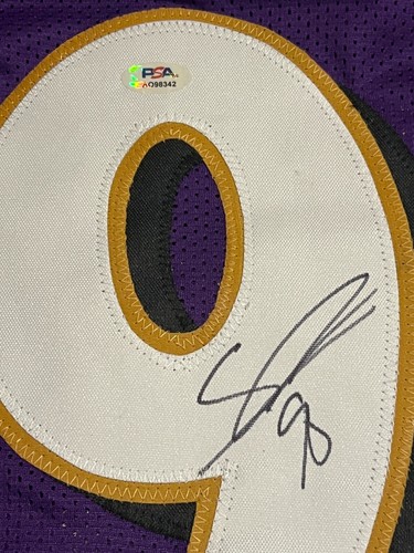 SAM ADAMS SB Champ Signed Autographed Auto Baltimore Ravens Custom Jersey PSA - Picture 2 of 3