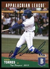 2013 Burlington Royals RAMON TORRES Signed Card autograph auto RC