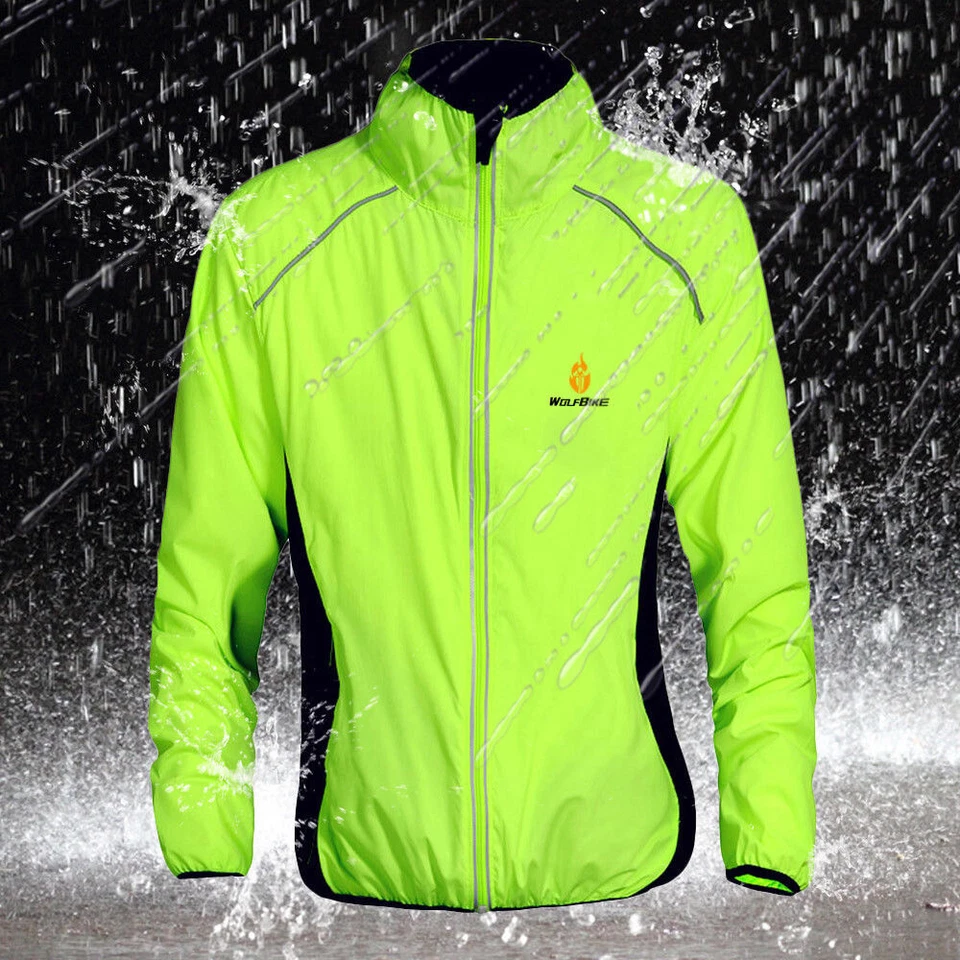 Hombres Ciclismo Ciclismo Jersey Abrigo de Viento Abrigo de Lluvia A Prueba de Viento Bicicleta MTB Chaqueta Foto 4 de 4
