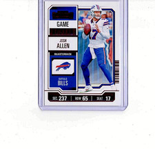 2023 Panini Contenders - Josh Allen #11 Red Game Ticket Color Match