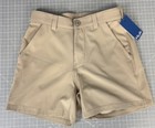 Huk Womens Pursuit Knit-Waist Shorts Tan/Khaki Size Large