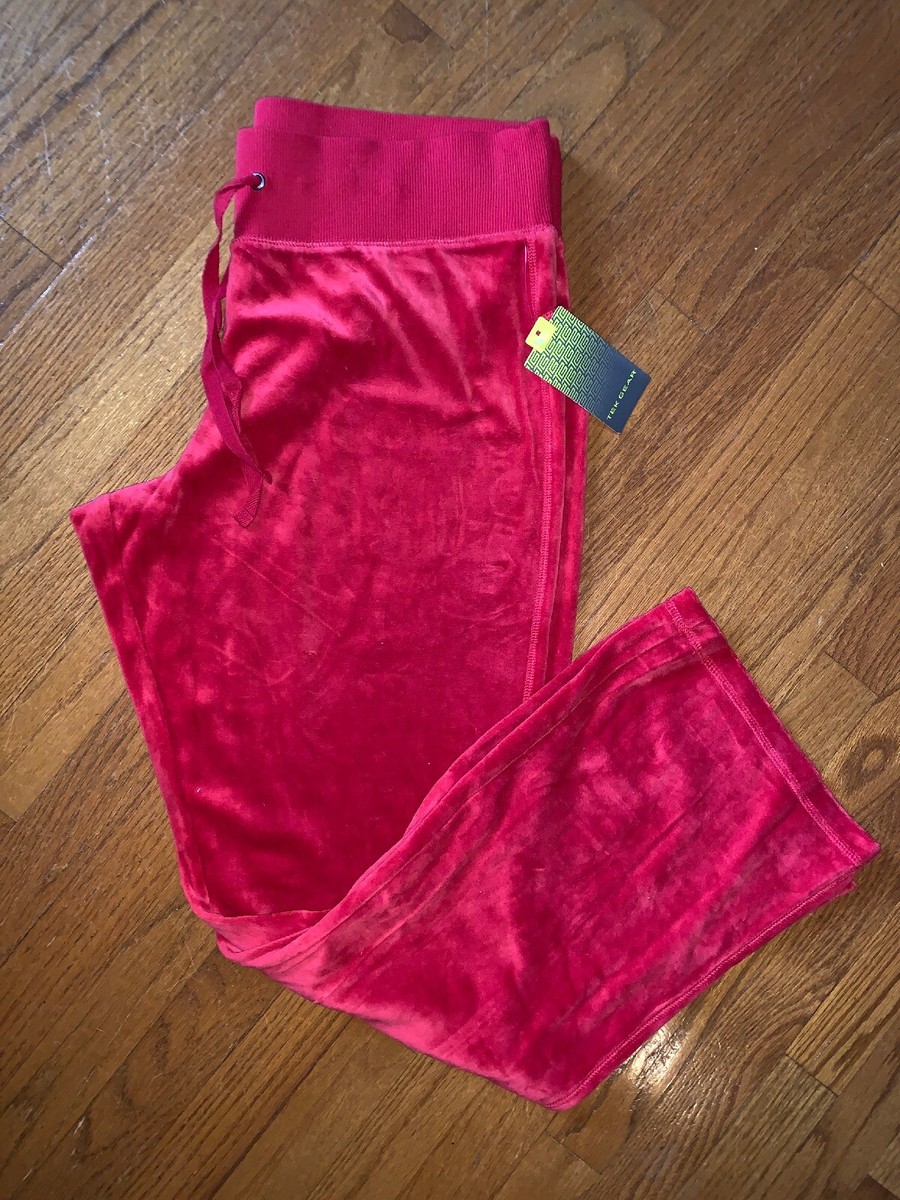 NWT TEK GEAR Exercise Yoga Lounge Pants Bright Cherry Red