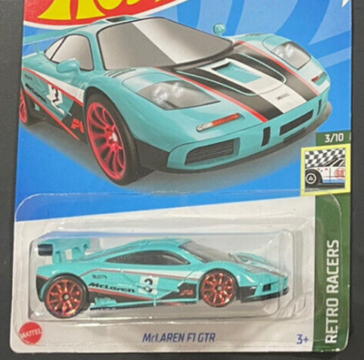 2022 Hot Wheels #57 Blue Mclaren F1 GTR Retro Racers HTF