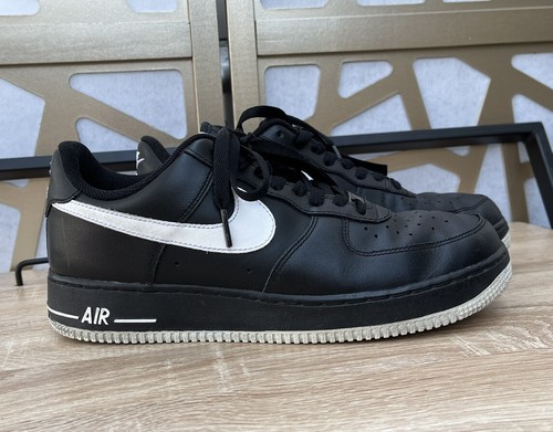 2012 Nike Air Force 1 Low Schwarz Weiß 488298 Herren Gr. 8 Turnschuhe Schuhe Leder