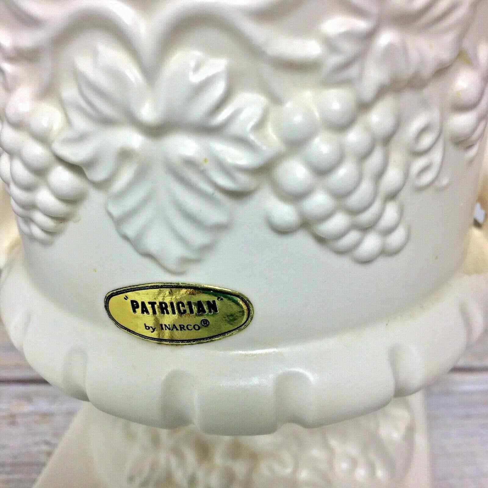 Inarco Vase Patrician E3341 Japan Embossed Grape Art Vintage Planter
