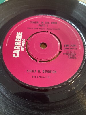 1977 SHEILA & B. DEVOTION 7'' 45 - SINGIN IN THE RAIN - CARRERE RECODS - EMI 2751
