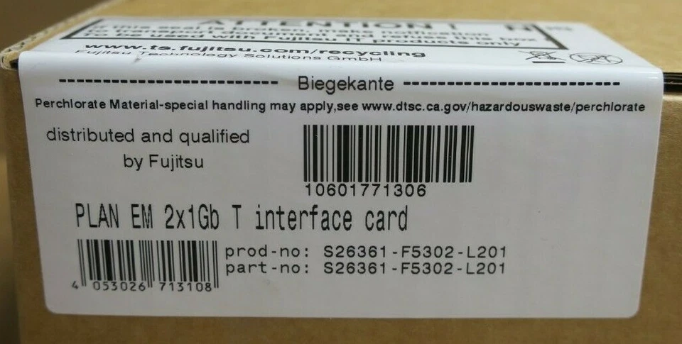 New Fujitsu PLAN EM S26361-F5302-L201 2x 1Gb Base-T Network Interface Module - Image 4 of 4