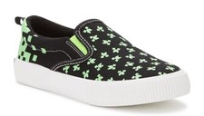 MINECRAFT Boys Slip-On Sneakers Size 4 New