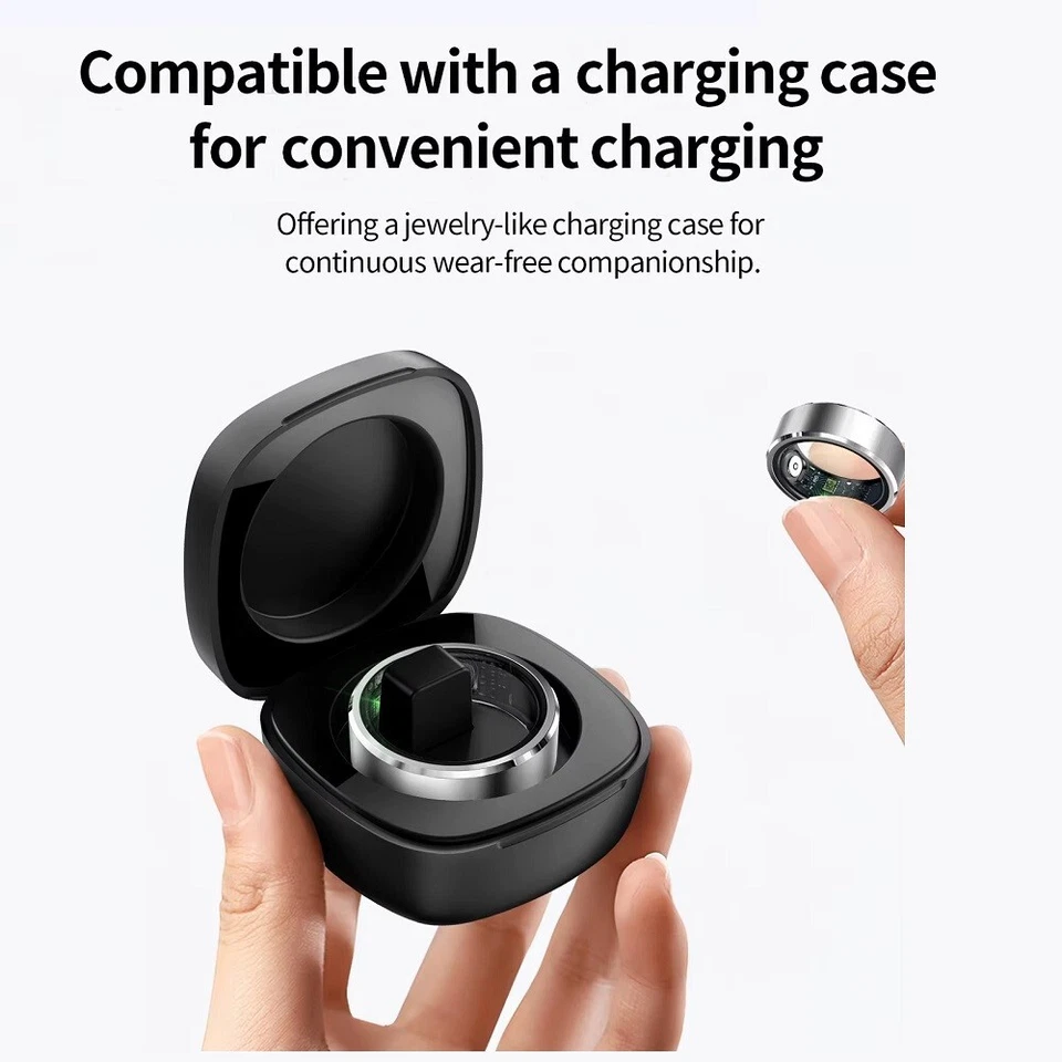 5ATM Wasserdicht R5 Smart Ring Herzfrequenz,Blutsauerstoff, Blutdrucküberwachung - Bild 2 von 4