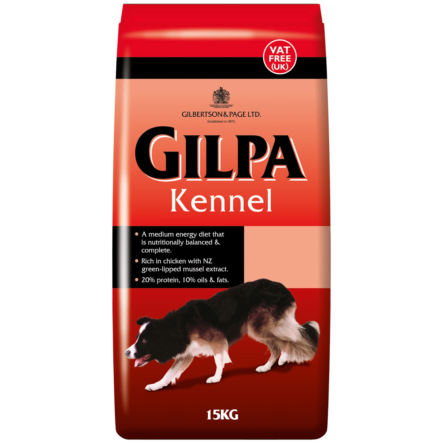 GILPA Kennel Working Dry Dog Food 15kg Chicken Working Active Dogs