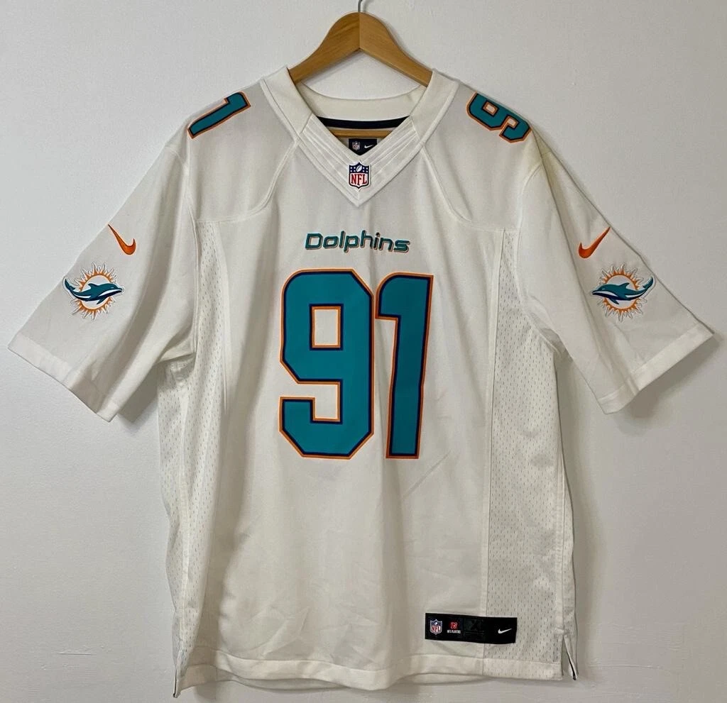 Mus Flexible cola Cameron Wake #91 Miami Dolphins Nike NFL On Field Apparel Jersey Men Size  XL | eBay