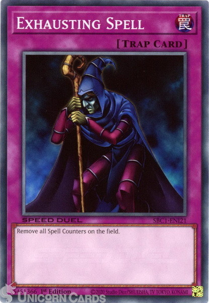 SBC1-ENI21 Exhausting Spell :: Common 1st Edition YuGiOh Card