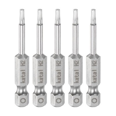5pcs H2 Magnetic Hex Screwdriver Bit 1/4'' Hex Shank 2'' Length