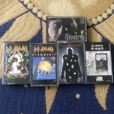 Vntg 80's Rock Metal Cassette Lot of 5 Ozzy Osbourne Led Zep Def Leppard Doors