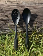 OXO Good Grips set Of 2 Black Nylon Slotted Spoon And spoon Soft grip 14”