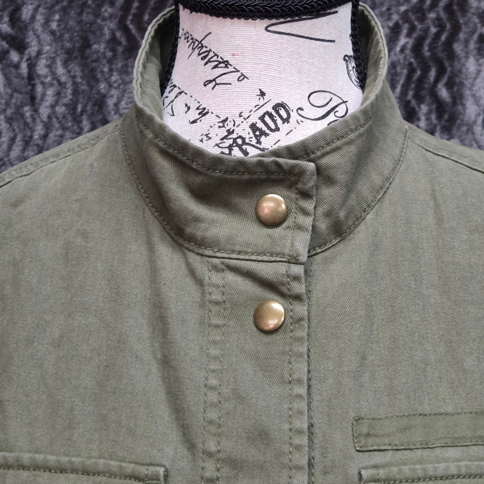 GAP Olive Green Utility Jacket Drawstring Waist W… - image 5