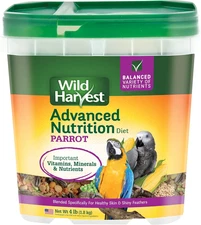 Wild Harvest WH-83542 Wild Harvest Advanced Nutrition Diet for Parrots, 4-Pound