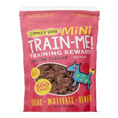 Crazy Dog Mini Train-Me Bacon Training Reward Treats 10 oz
