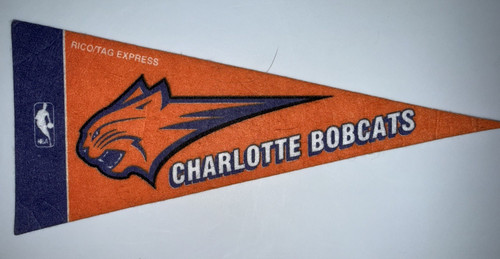 Charlotte Bobcats Mini Pennant 4”x9" NBA Wall Basketball Older Version -USED