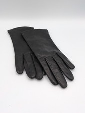 Leather Gloves with Cashmere Lining Large Black Women's New Never Worn