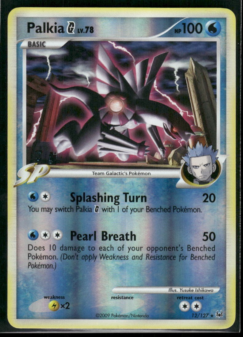 Palkia G Lv 78 - 12/127 Reverse Holo Rare - Platinum Pokemon Card - LP