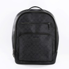 COACH Ethan Backback in Signature Canvas Charcoal/ Black Men Bag FPP011030 