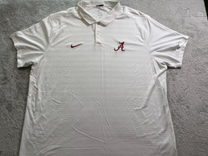 Nike Alabama Team Issued White Polo 3XL Discription 0307