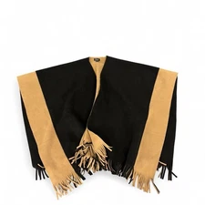 Eivissa Shawl Womens One Size Fringe Open Front Poncho Wrap Cape