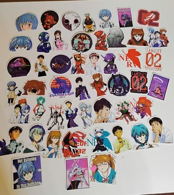 10 PC Custom Neon Genesis Evangelion Character Stickers Waterproof Vinyl 2''- 2.5