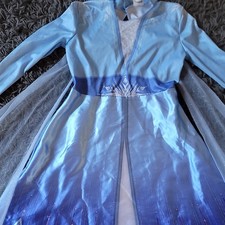 Disney Frozen II Girls Dress Blue Elastic Stretch Theme Costume Outfit