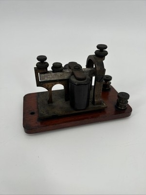 Antique JH Bunnell Sounder Telegraph Morse Code, Brass, Untested