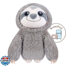 SUZZIPAD Microwavable Stuffed Animal, Heated Sloth Plush for Anxi