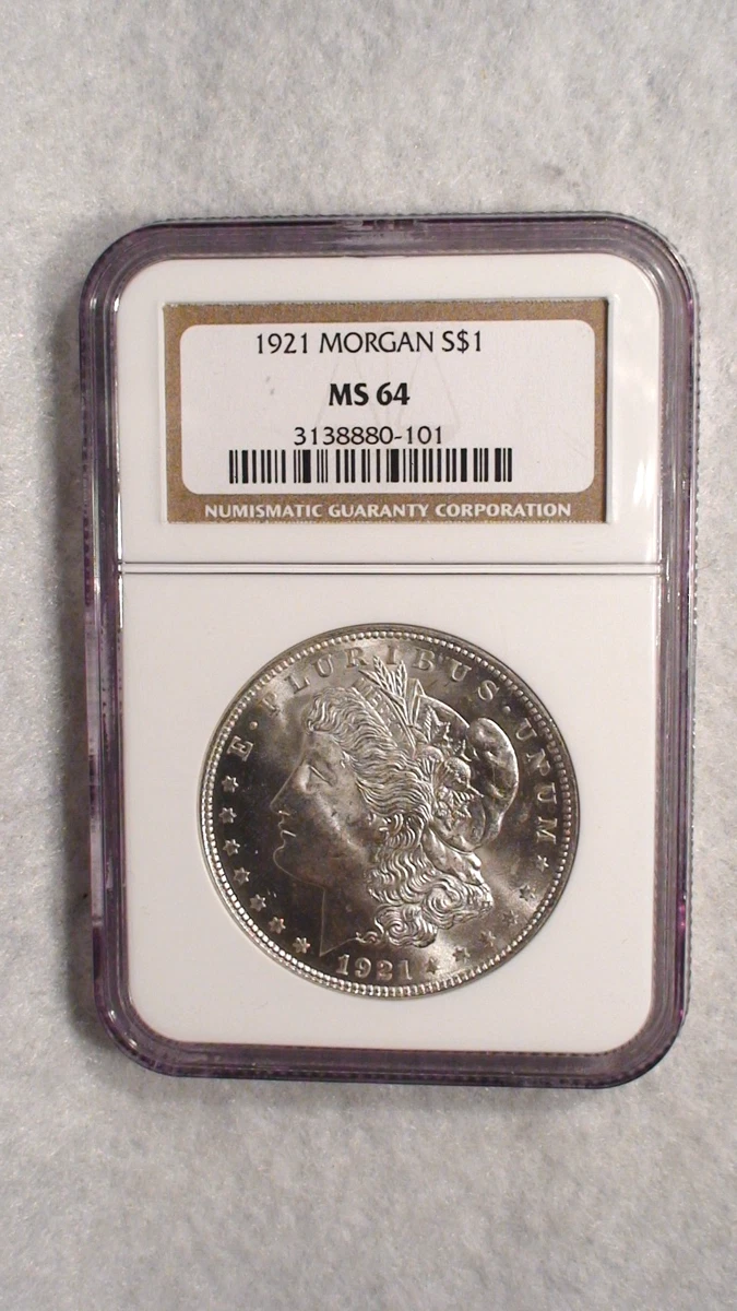 Philadelphia MS 64 Graded 1921 Year Morgan US Dollars (1878-1921