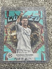 2023-24 Topps Chrome UEFA Golazo Aqua Wave /199 Cristiano Ronaldo #GL-2