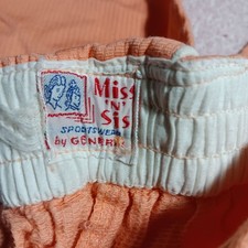3T GIRLS Vintage 1950's Pants 20x13 MISS N SIS ALL COTTON PINK RIBBED PLAY