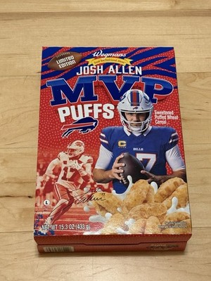 Josh Allen MVP Puffs Cereal Wegmans Buffalo Bills Exclusive Brand