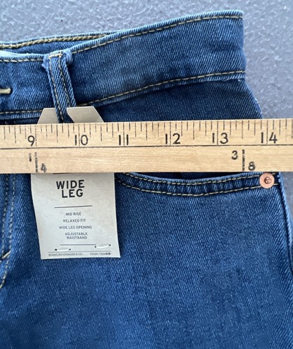 Levi's Girls Wide Leg Stretch Mid Rise Wide Leg Jeans 14 Reg Adjustable waist - Picture 6 of 12