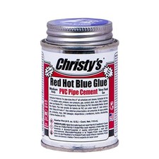 Christy's Red Hot Blue Glue PVC Cement LVOC, 4 Ounces