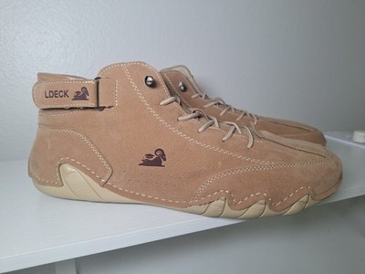 Lansgeling LDECK mens Sz 44 High top shoes Beige Italian Suede 