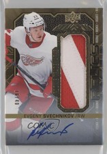 2017-18 SPx UD Black Rookie Trademarks 16/40 Evgeny Svechnikov Patch Auto 2d8