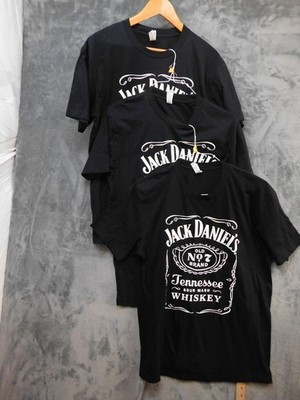 American Apparel Shirt Mens Large Black Jack Daniel's Tennessee Whiskey Lot of 3