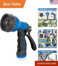 Garden-Hose-Nozzle,ABS Water Spray Nozzle with Heavy Duty 7 Adjustable Wateri...