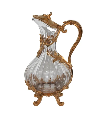 BACCARAT GLAS BRONZE KARAFFE FÜR WEIN PRUNKKARAFFE NAPOLEON III. DECANTER - Bild 1 von 4