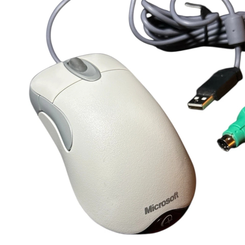 Microsoft IntelliMouse 1.1A Optical Wheel USB & PS2 Compatible Mouse - Working - Image 3 of 4